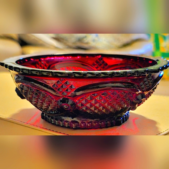 Avon | Dining | Vintage Avon 876 Cape Cod Collection Ruby Red Pressed ...